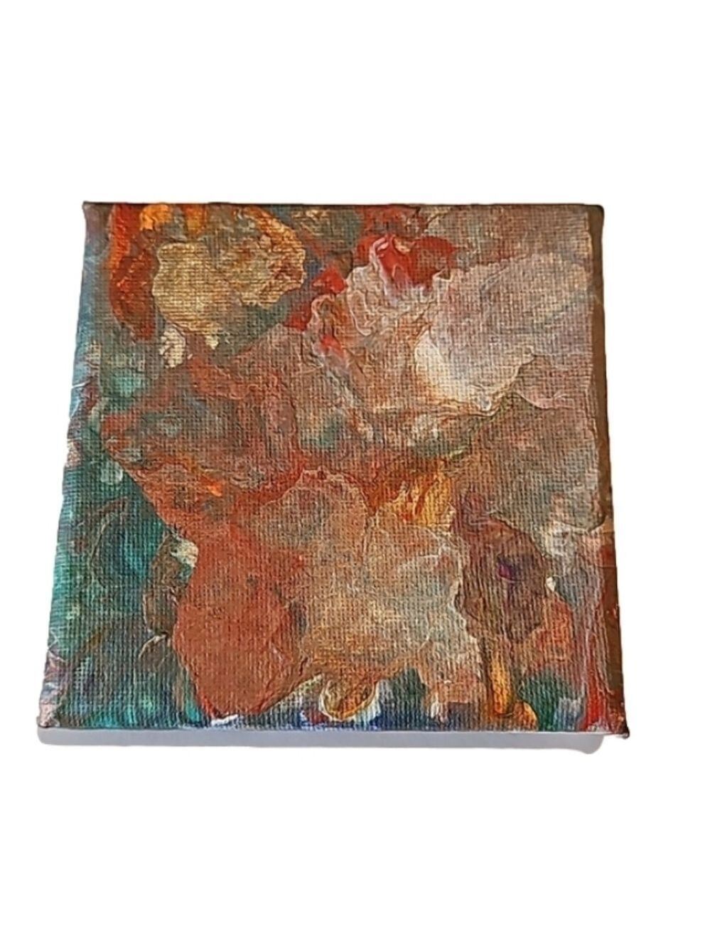 Hand Crafted acrylic pour fluid artwork upcycled wall decor handmade painting